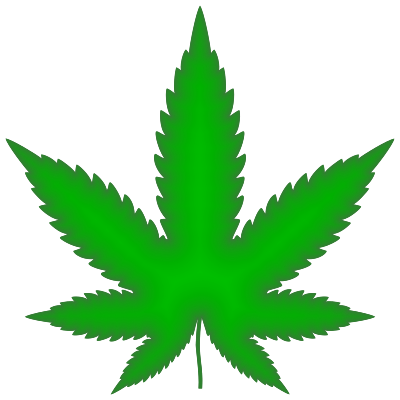Marijuana Leaf Green