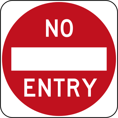 no entry circle sign 1