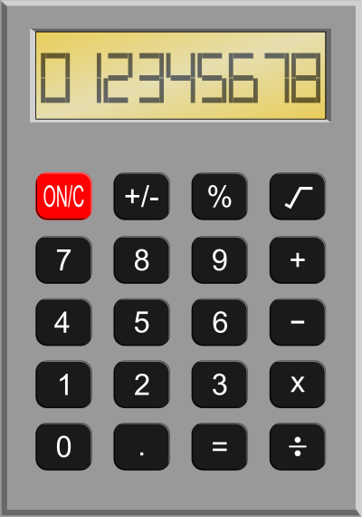 calculator isolated