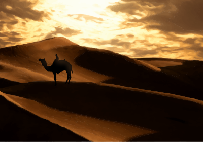 desertscene w camel