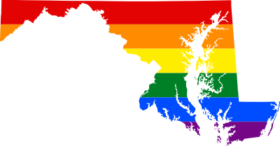 LGBT flag map of Maryland 1