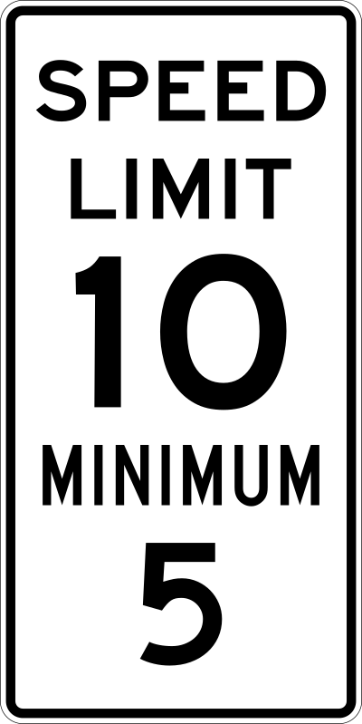 Speed Limit Minimum sign