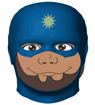 superhero mask w face
