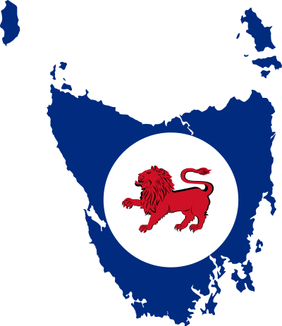 Flag map of Tasmania