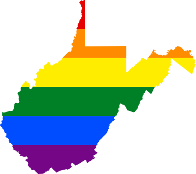 LGBT flag map of West Virginia 1